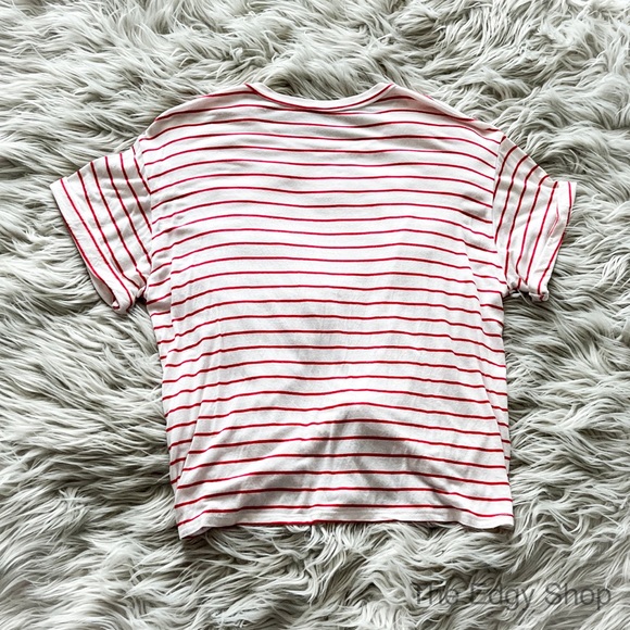 Charlotte Russe | West Coast Love Striped Crop Tee - Picture 3 of 6